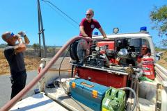 Interevnto operativo per un vasto incendio zona Portuense