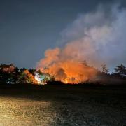 Interevnto operativo per un vasto incendio zona Portuense