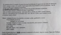 Gita a Abazzia di Farfa e Pranzo sociale a Vescovio