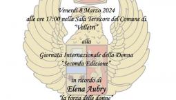 Pergamena di invito per l'8 Marzo 2024 FESTA DELLE DONNE Sala Tersicore di VELLETRI.