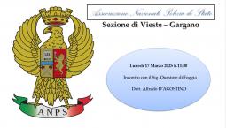 La Sezione ANPS incontra il Questore di Foggia