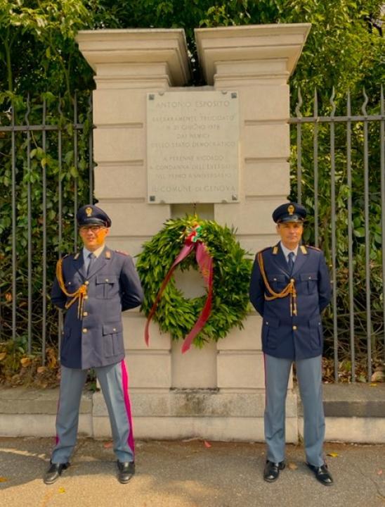 44° Anniversario attentato terroristico che costò la vita al Comm. C. di P.S. dott. Antonio Esposi