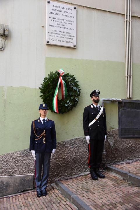 8 giugno 2022 Salita Santa Brigida commemorazione  attentato terroristico  al Proc. Gen. Coco