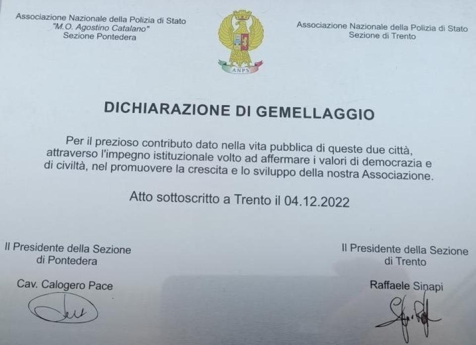 Gemellaggio con la Sezione di Pontedera