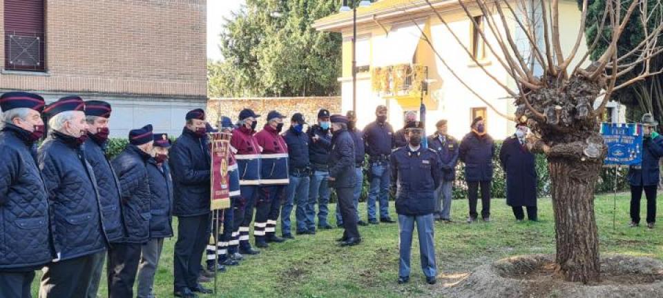 Una targa e un gelso in memoria di Giovanni Palatucci