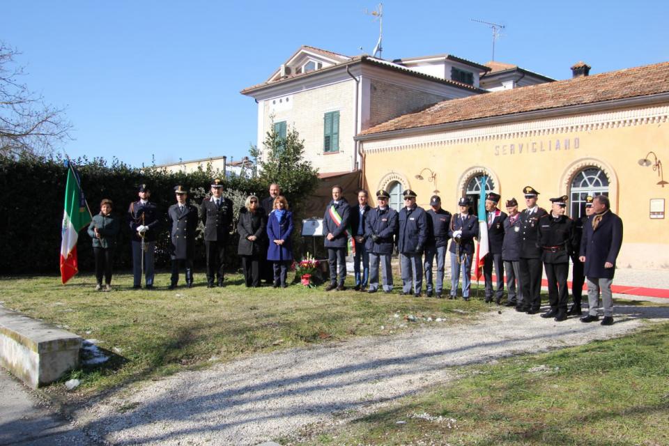 Servigliano (FM) 13.02.2023 - Cerimonia in memoria dell'ex Questore di Fiume Giovanni Palatucci