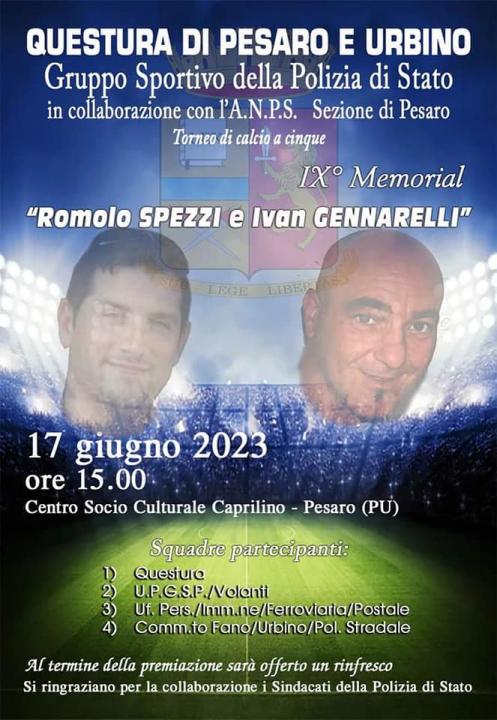 17 Giugno 2023 - Pesaro - IX Memorial di Calcetto a  5 - Romolo Spezzi e Ivan Gennarelli