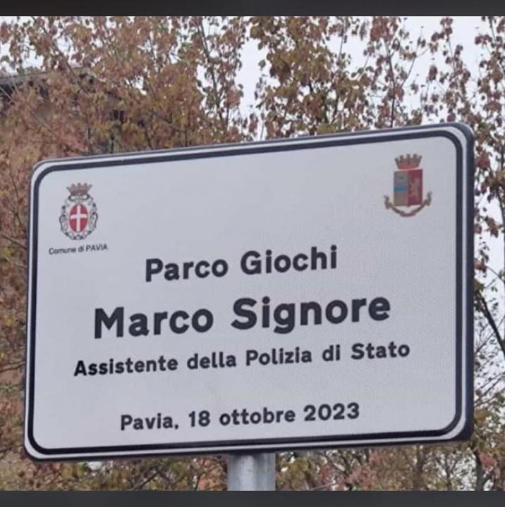 Inaugurazione parco giochi all'Assistente della Polizia di Stato Marco Signore.