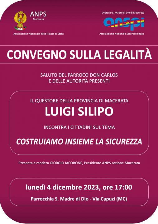 Il Questore incontra i cittadini sul tema come rendere più sicuro il territorio.