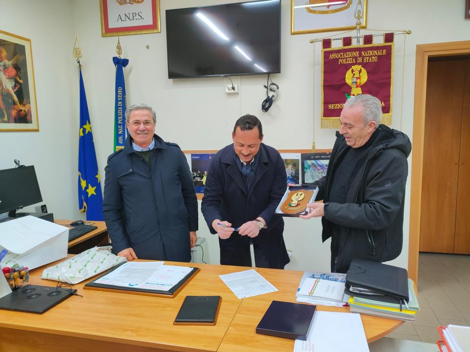 incontro con il Sindaco Mario Guarente, nuovo Socio ANPS Sezione Potenza.