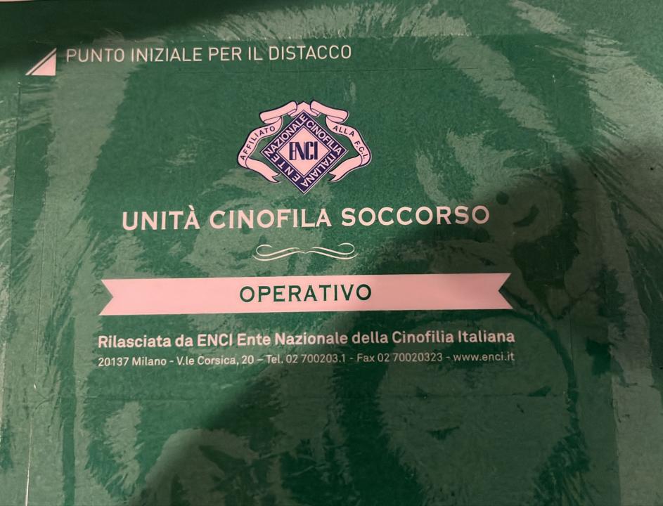 Padova - Calore Filippo - attestato operativo in macerie