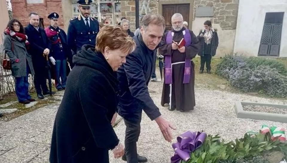 Cerimonia commemorativa al cimitero di Vernazzano in ricordo di Emanuele Petri