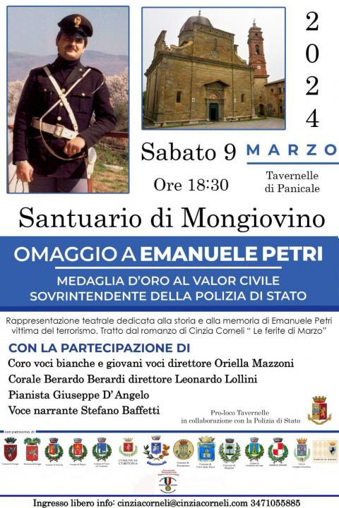 Commosso omaggio a Emanuele Petri nella cornice del Santuario di Mongiovino