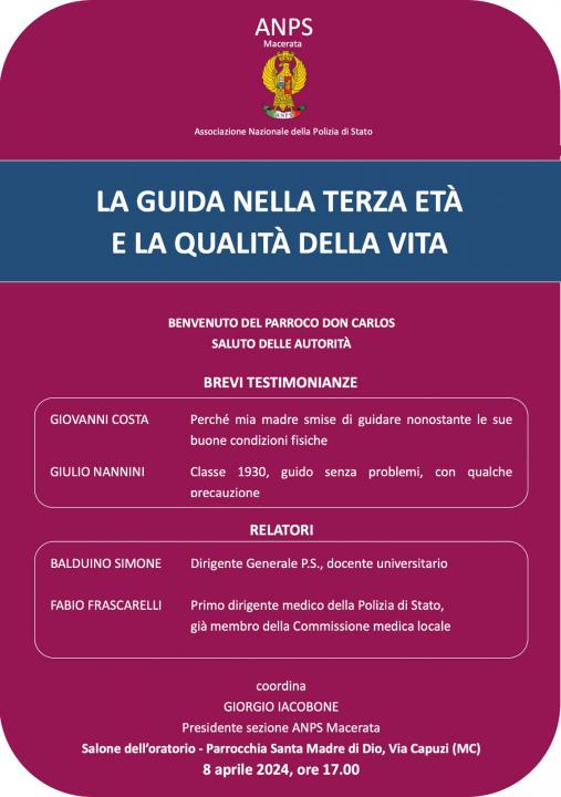 Convegno sulla guida nella terza età e la qualità della vita