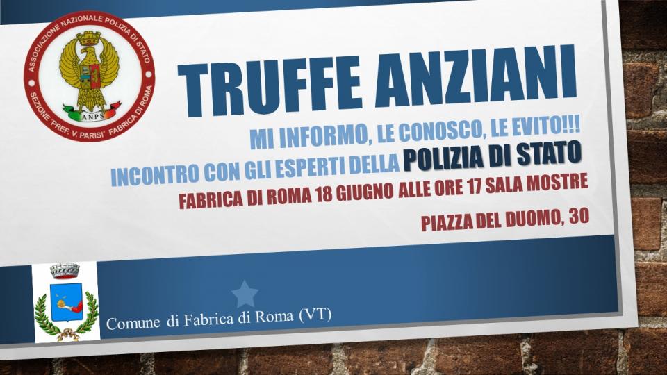 TRUFFE ANZIANI: mi informo, le conosco, le evito!