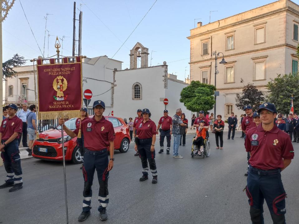 Sezione ANPS Martina Franca (TA) - 7/07/2024 Partecipazione processione Santi Patroni Martino e Coma