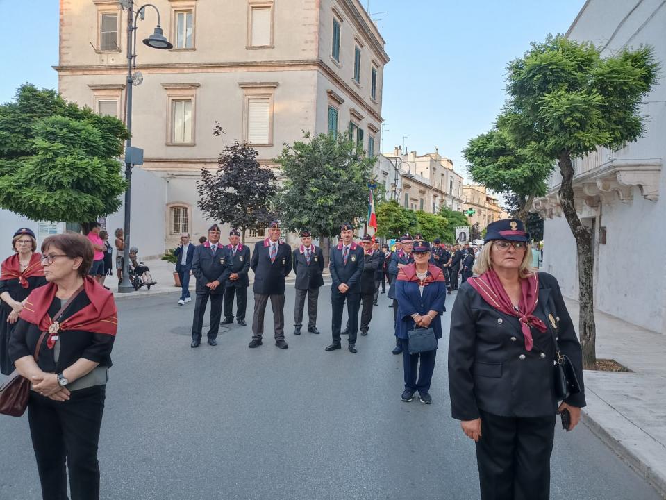 Sezione ANPS Martina Franca (TA) - 7/07/2024 Partecipazione processione Santi Patroni Martino e Coma