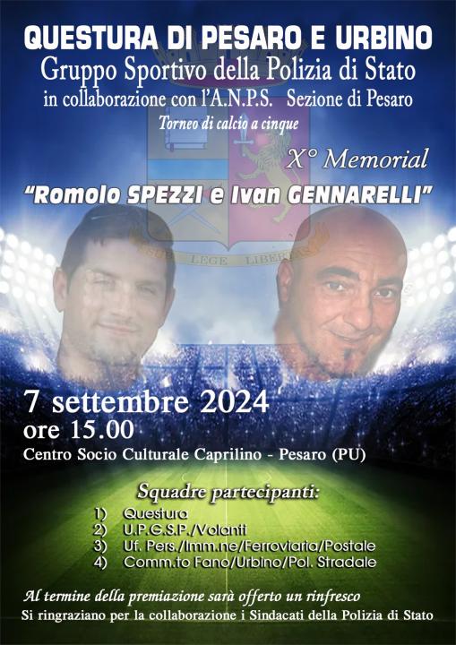 7 Settembre 2024 -Torneo di Calcetto-10° Memorial Romolo Spezzi - Ivan Gennarelli