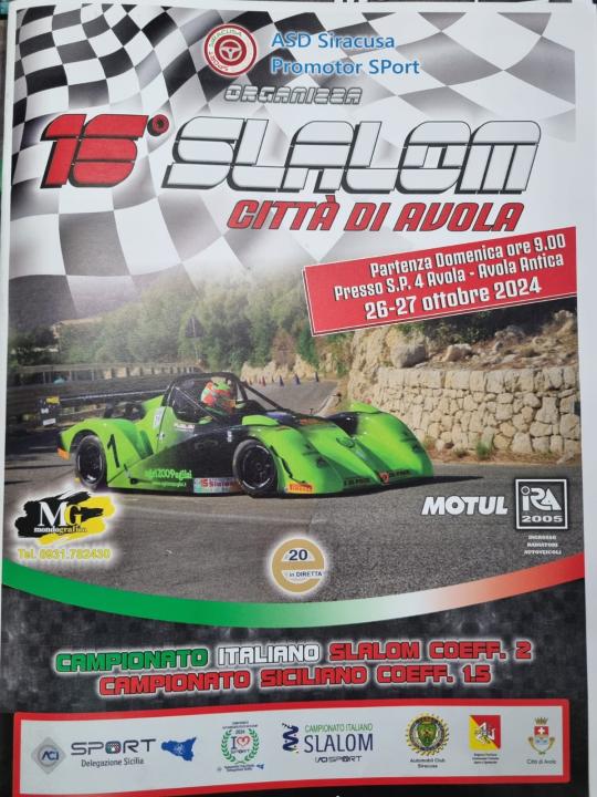 16ª Edizione della Gara Automobilistica Slalom Città di Avola