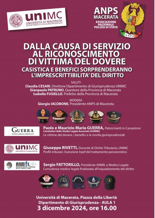 Dalla causa di servizio al riconoscimento di Vittima del Dovere