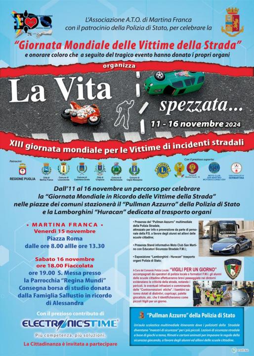 15 novembre 20224 Giornata mondiale Vittime della Strada