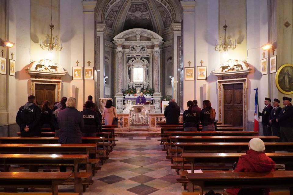 Precetto di Natale della Polizia di Stato, presso la Chiesa della Misericordia.