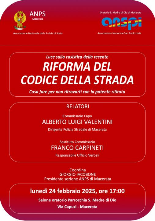 Incontro sulla riforma del Codice della Strada