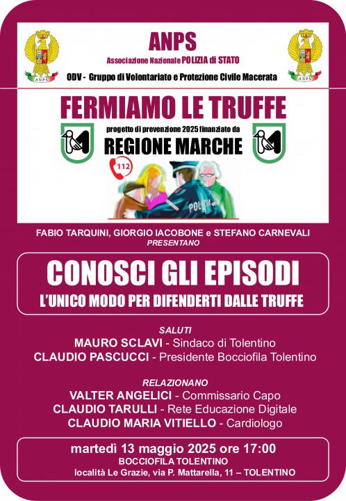 Campagna di sensibilizzazione sulle metodologie delle truffe agli anziani