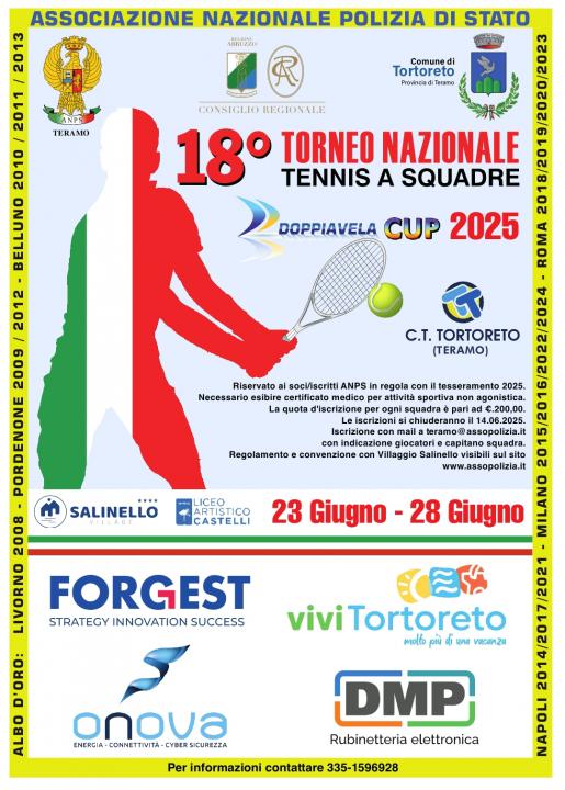 18ª Edizione del Torneo Nazionale Tennis a squadre Doppiavela Cup 2025