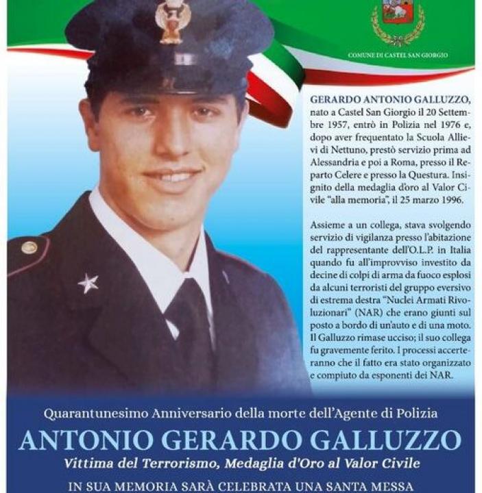 Commemorazione dell'Agente della P. di S. Antonio Galluzzo