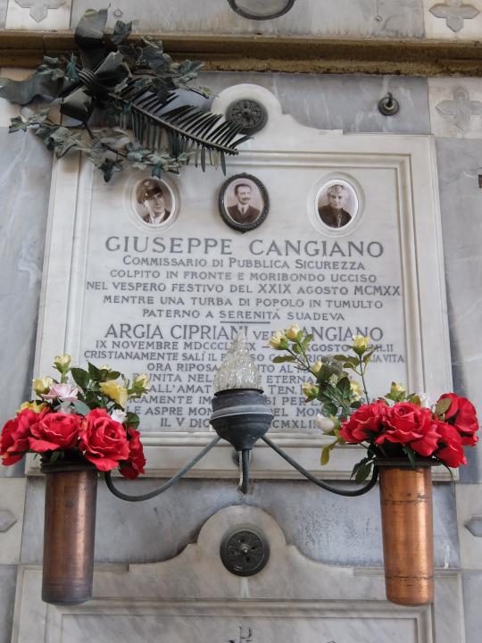 Commemorazione del Commissario Giuseppe Cangiano nel 105esimo della morte