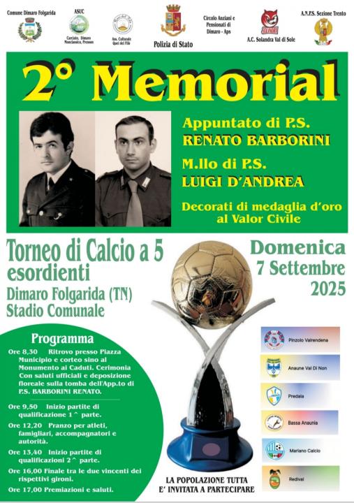 2° Memorial M.llo di P.S. Luigi D'Andrea - App.to di P.S. Renato Barborini