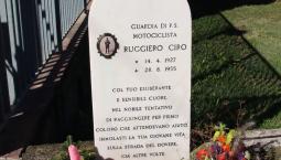 Restauro Lapide in memoria della Guardia di P. S. RUGGIERO Ciro.
